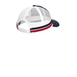 C113 Port Authority Two Stripe Snapback Trucker Cap