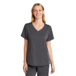 WW4268 WonderWink Womens Premiere Flex Mock Wrap Top