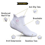 LONE STAR ULTRA-THICKNESS ANKLE SOCKS FOR MEN & WOMEN (WHITE/PINK)