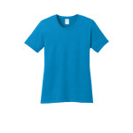 LPC54 Port & Company Ladies Core Cotton Tee Edition Blue Green