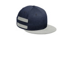 NE408 New Era Shadow Heather Striped Flat Bill Snapback Cap