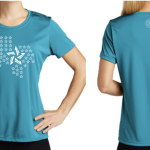 Unique Lone Star Logo Dry-fit Women T-shirts (Tropic Blue)